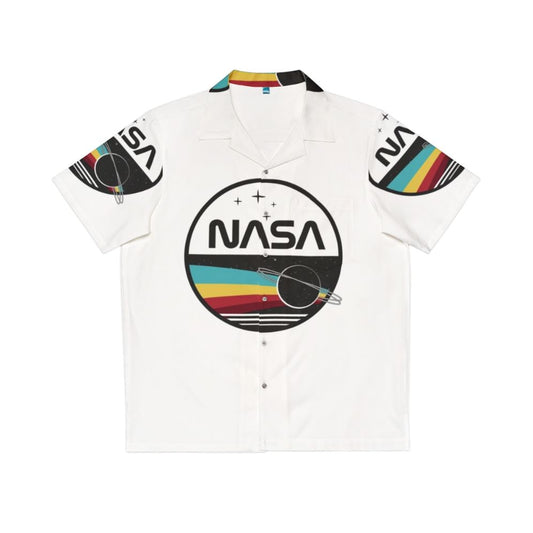 Galactic NASA Hawaiian Shirt featuring a cosmic print and NASA branding