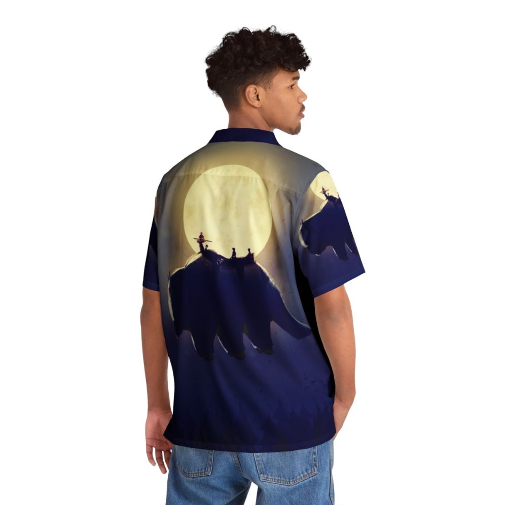 Avatar The Last Airbender Night Version Hawaiian Shirt featuring Appa and Aang - People Back