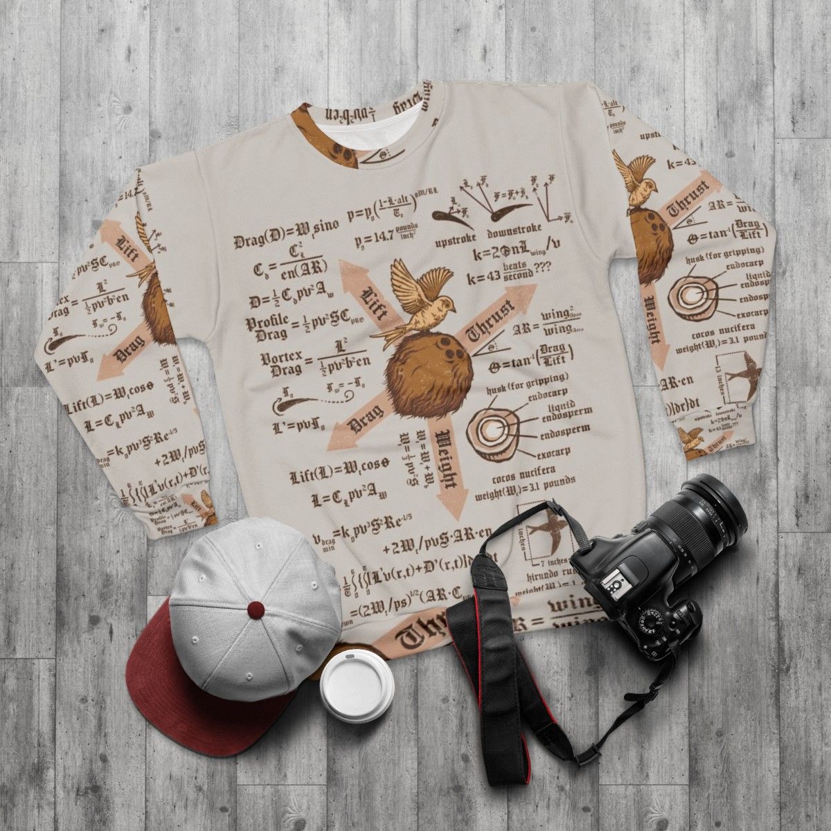 "Monty Python 'The Weight Ratios of Holy Grail' Sweatshirt" - flat lay