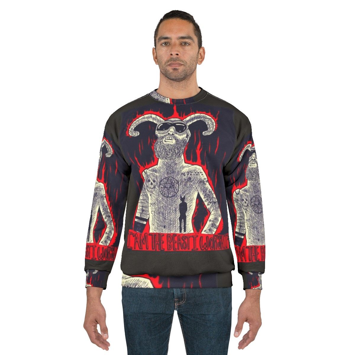 Dark and Daring "I Am The Beast I Worship" Sweatshirt - men