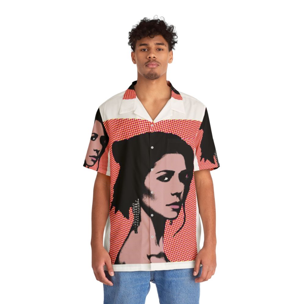 Pop Art Hawaiian Shirt Featuring Marina and the Diamonds Artwork - People Front