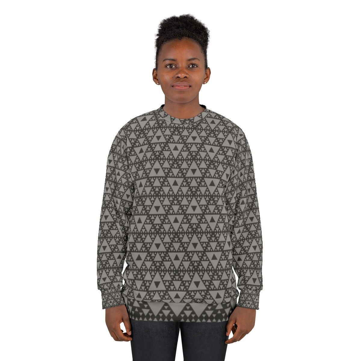 Motion Capture Triangle Pattern Sweatshirt - women