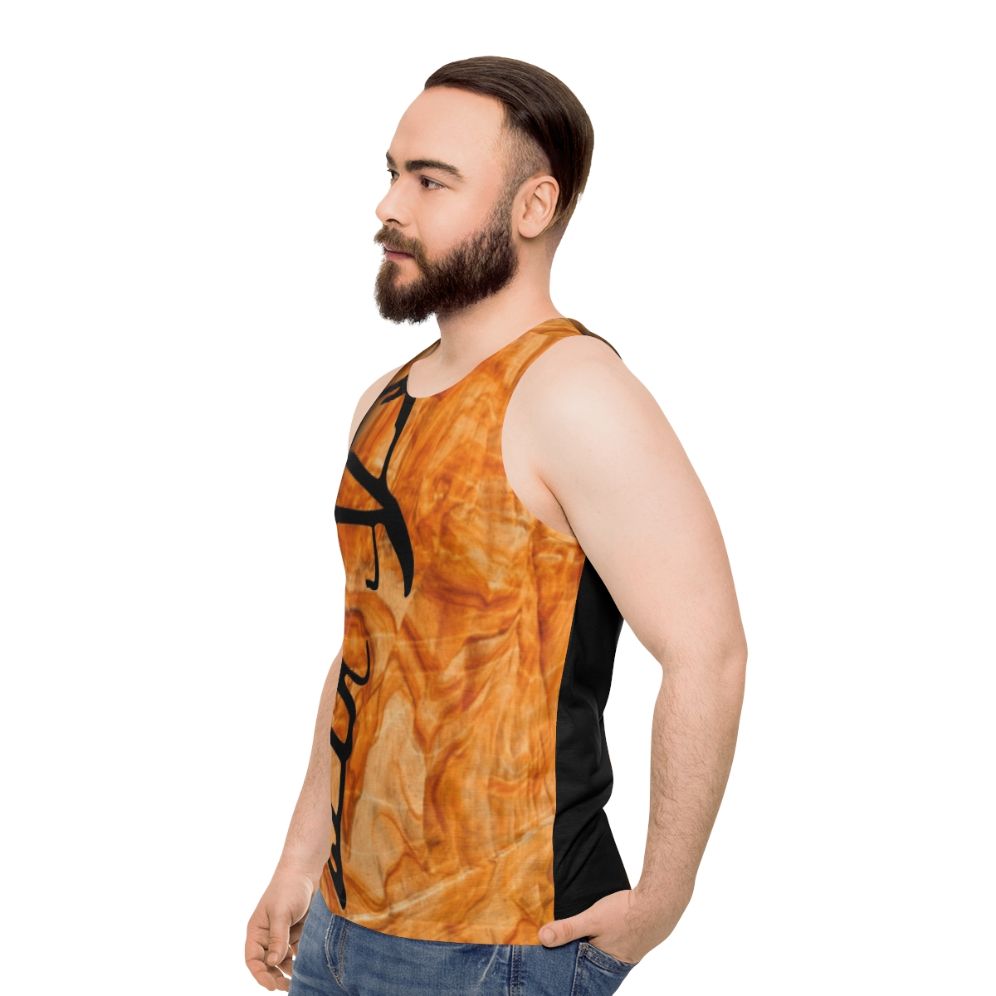 Unisex tank top in camouflage design for outdoor activities - men side