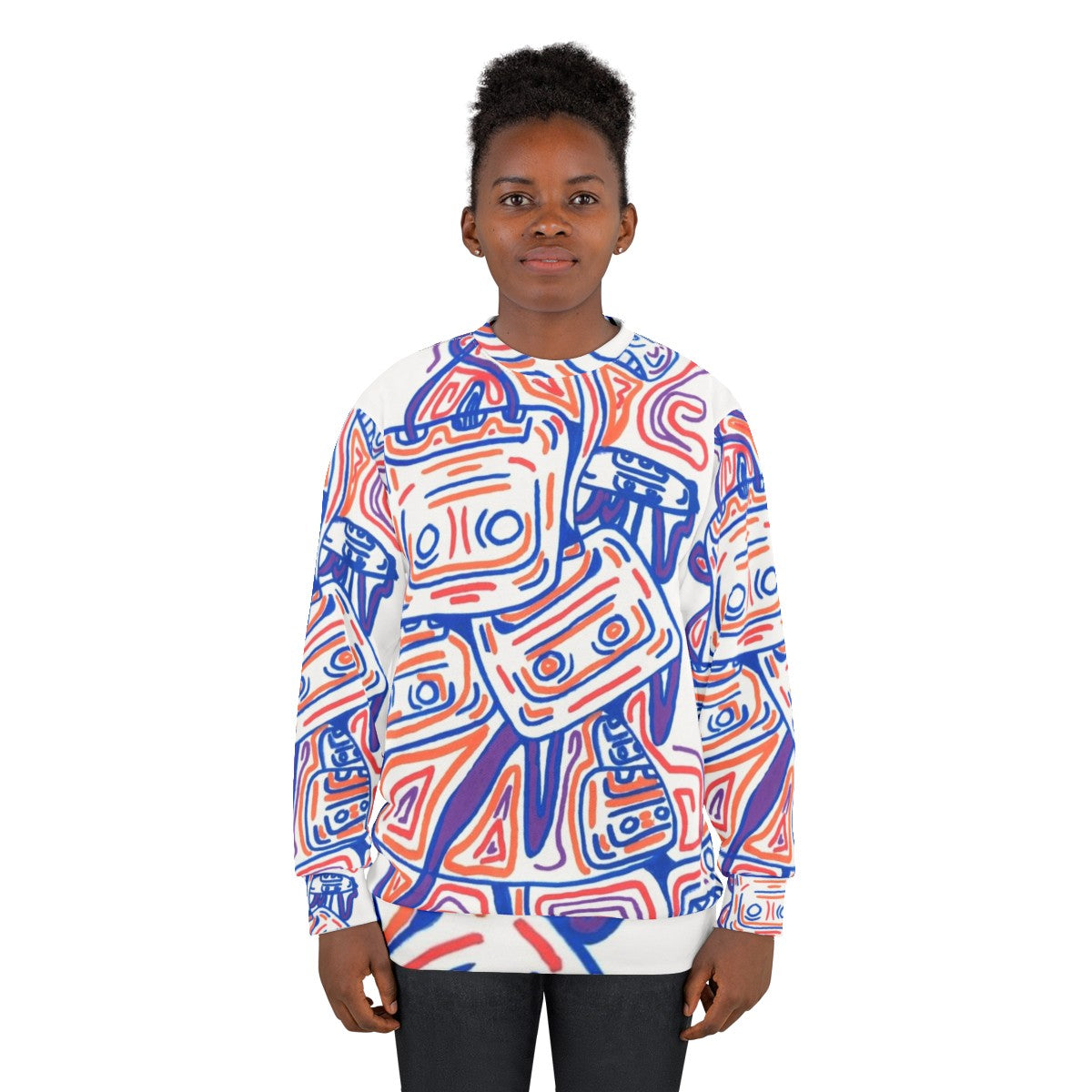 Retro Sikes Tapes Graphic Design Sweatshirt - women