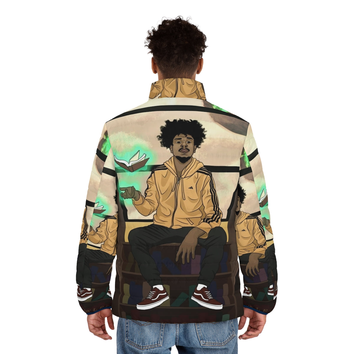 KAAN Library Puffer Jacket - Fantasy music and hip hop inspired outerwear - men back