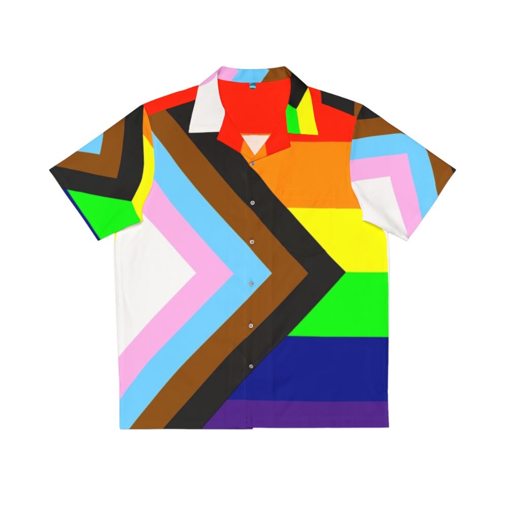 Inclusive Progress Pride Flag Hawaiian Shirt