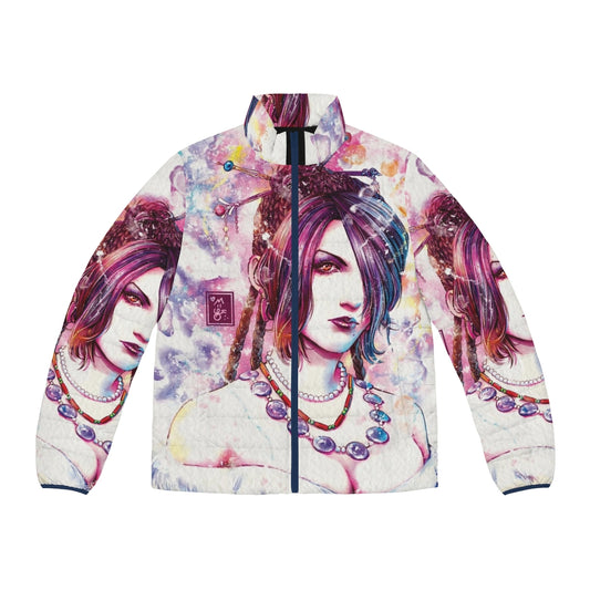 Lulu Final Fantasy X puffer jacket with anime and video game inspired design