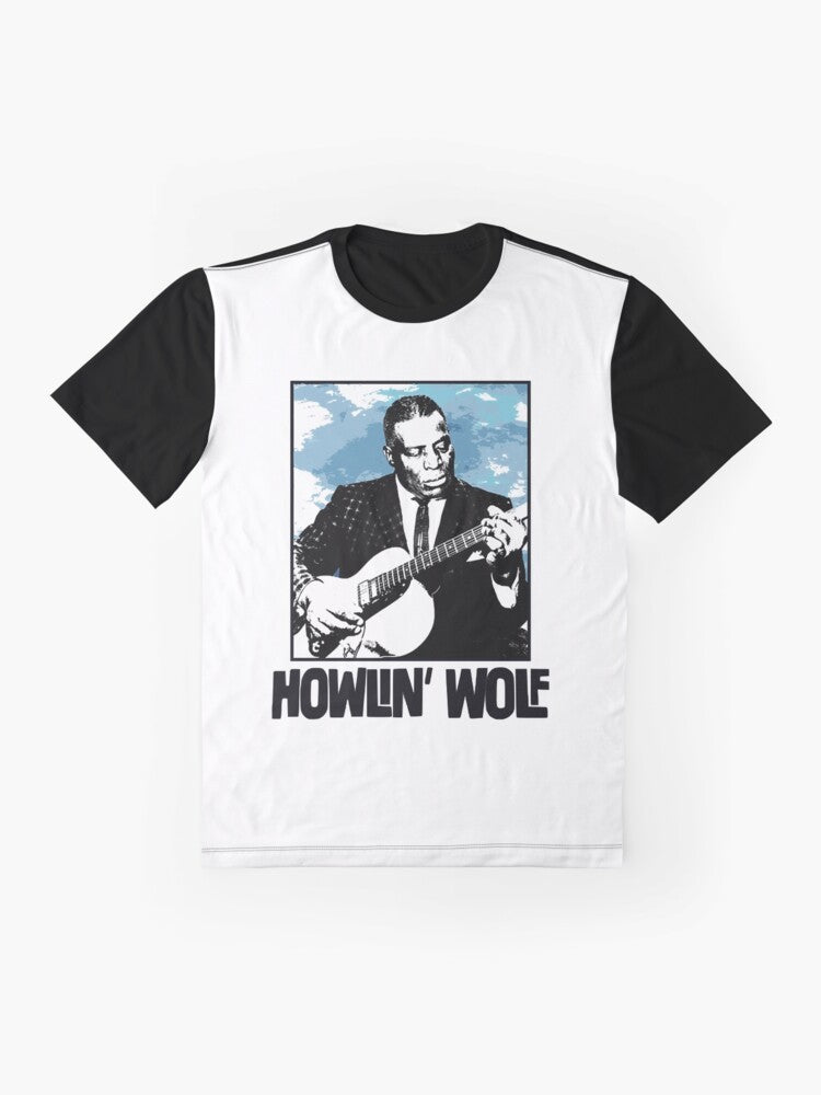 Howlin' Wolf Psychedelic Blues Graphic T-Shirt - Flat lay