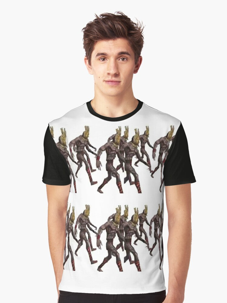 Dagoth Ur fan art graphic t-shirt with Elder Scrolls video game design - Men