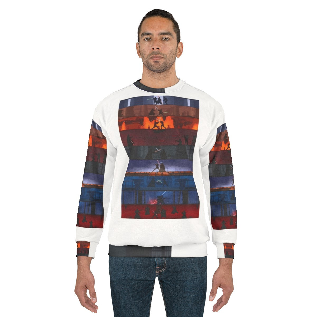 Star Wars Lightsaber Sweatshirt with Kylo Ren and Darth Vader - men