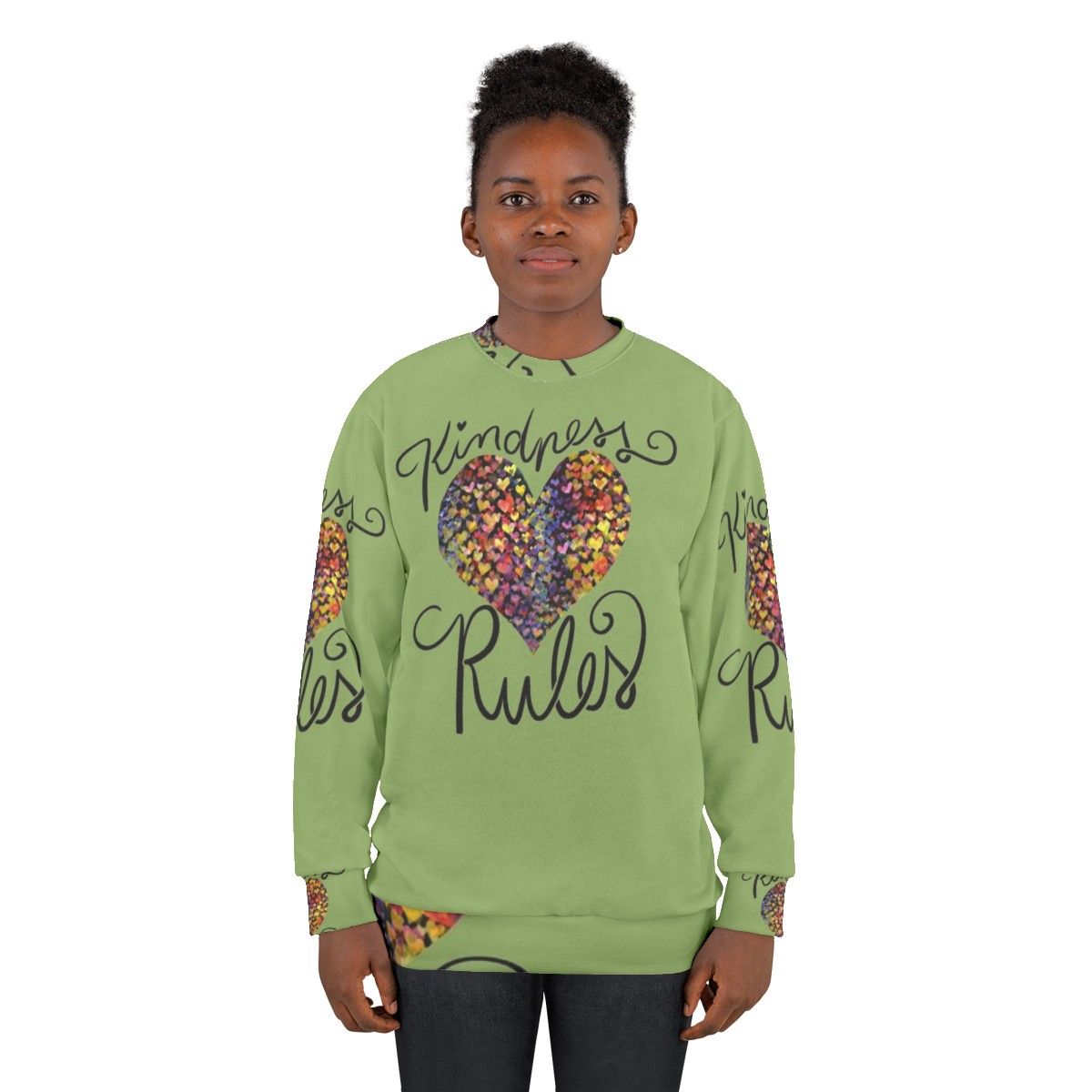 Kindness Rules Inspirational Sweatshirt - women