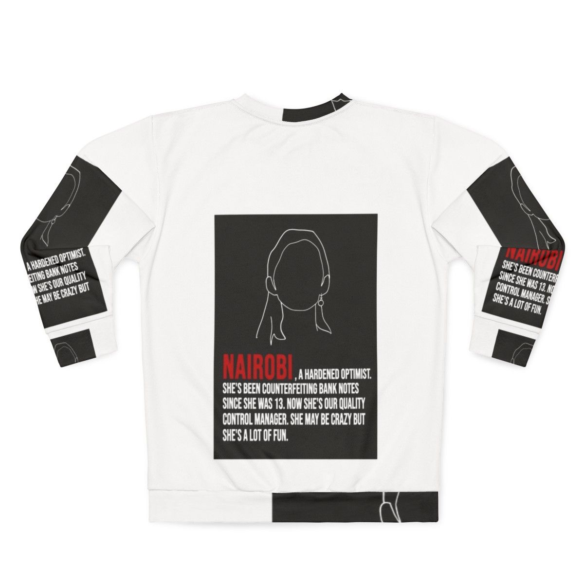 Nairobi House of Money Money Heist Sweatshirt - Back