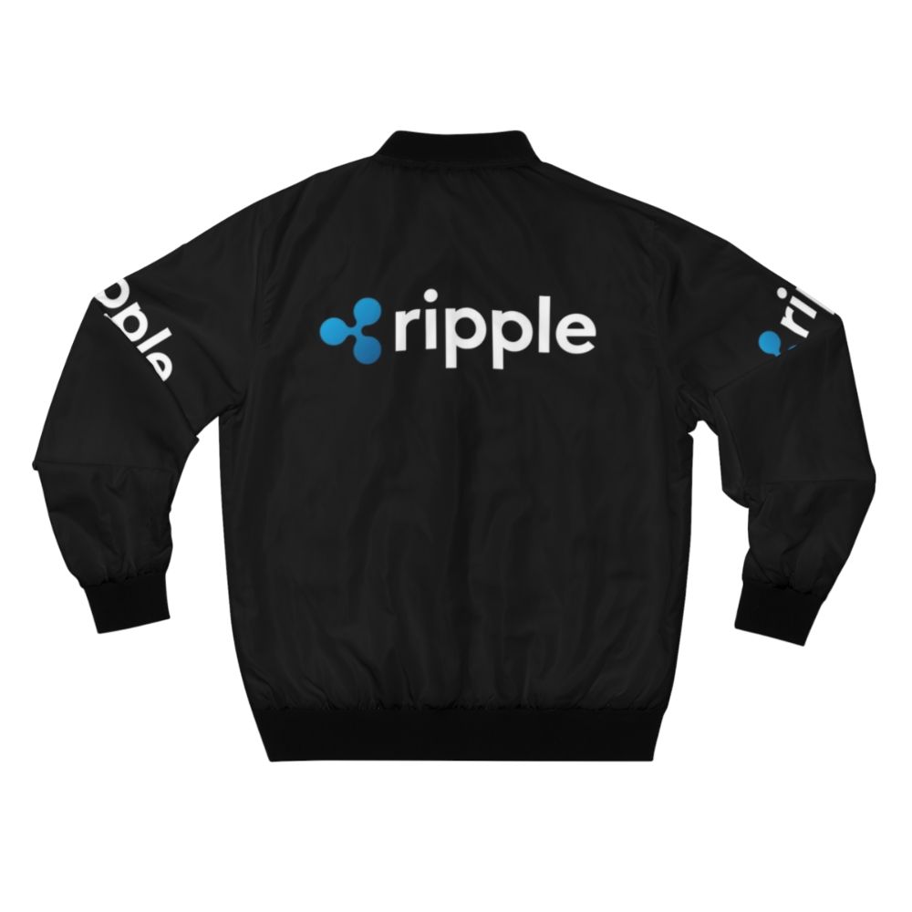 Ripple (XRP) Crypto Bomber Jacket with Ripple logo and text - Back