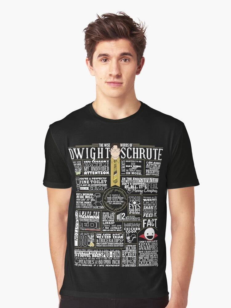 Graphic t-shirt featuring a quote from the character Dwight Schrute from the TV show "The Office" - Men