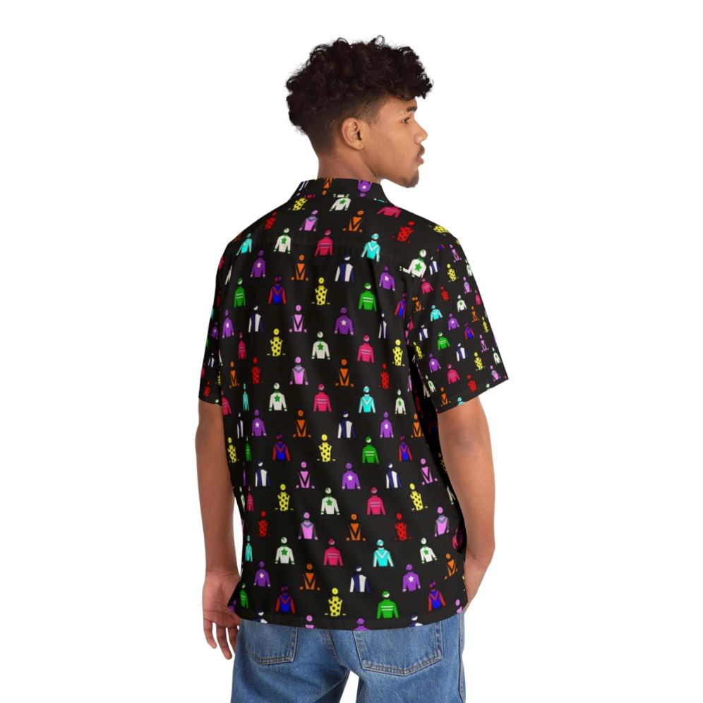 Horse Racing Jockey Silks Hawaiian Shirt with Colorful Pattern - People Back