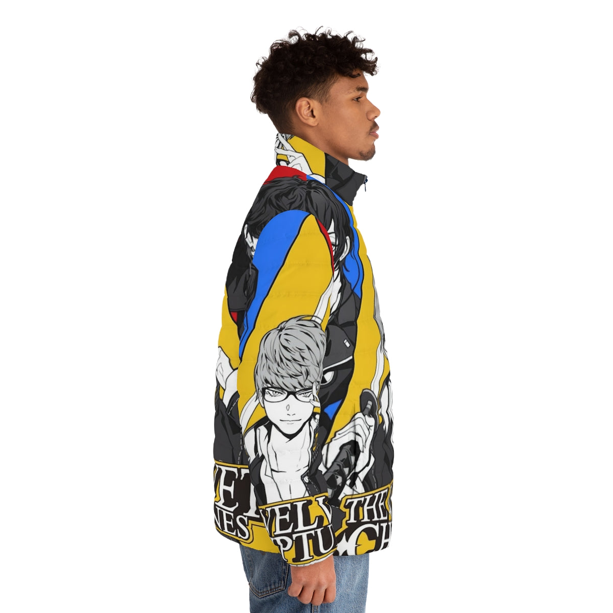 Velvet Chiptunes Puffer Jacket - vintage Japanese-inspired electronic music fashion - men side right