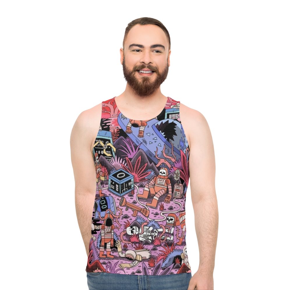 Chaos Unisex Sci-Fi Spaceman Tank Top - men