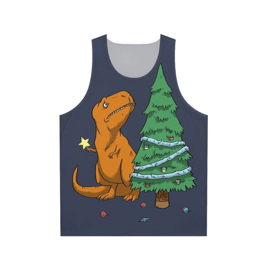 Unisex Tyrannosaurus Rex "The Struggle" Christmas Tank Top