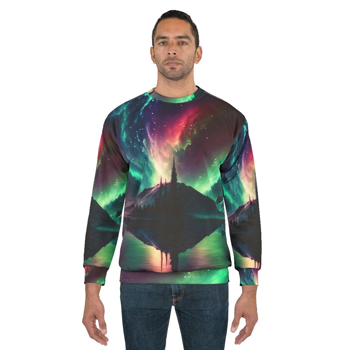 Aurora Borealis Landscape Sweatshirt - men