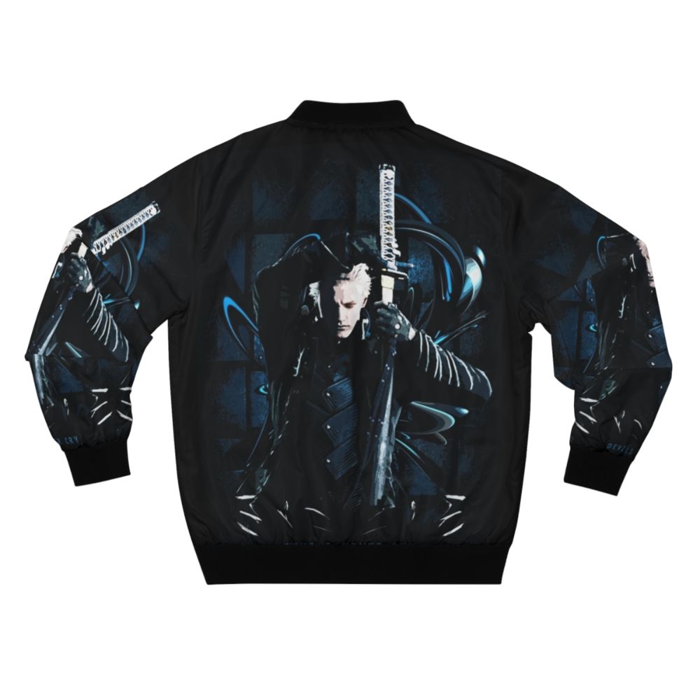 Devil May Cry inspired bomber jacket with demon and angel design elements - Back