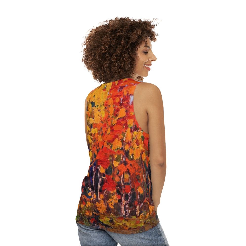 Tom Thomson Autumn Wood Unisex Tank Top - women back