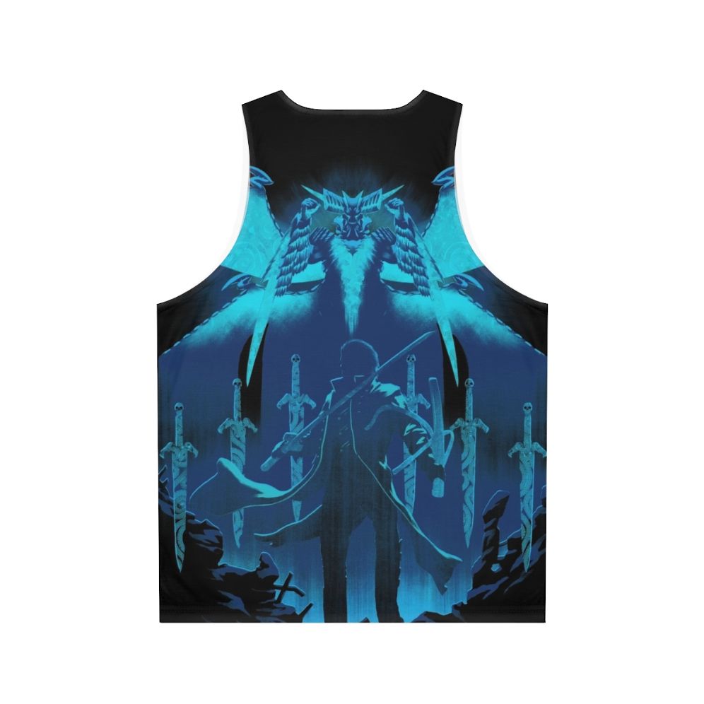 Blue King Unisex Gaming Tank Top - Back