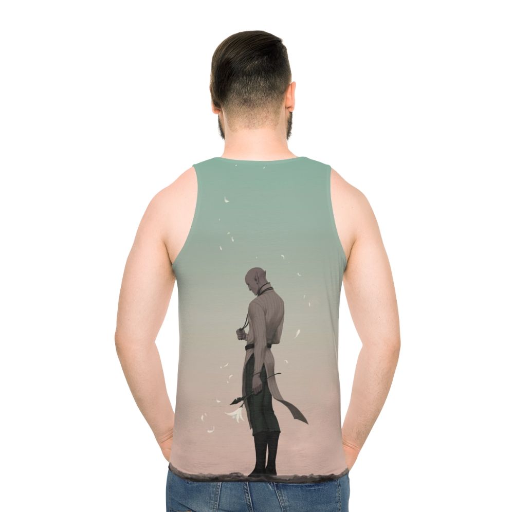 Unisex "Foolish Love" Dragon Age Solas Inspired Tank Top - men back