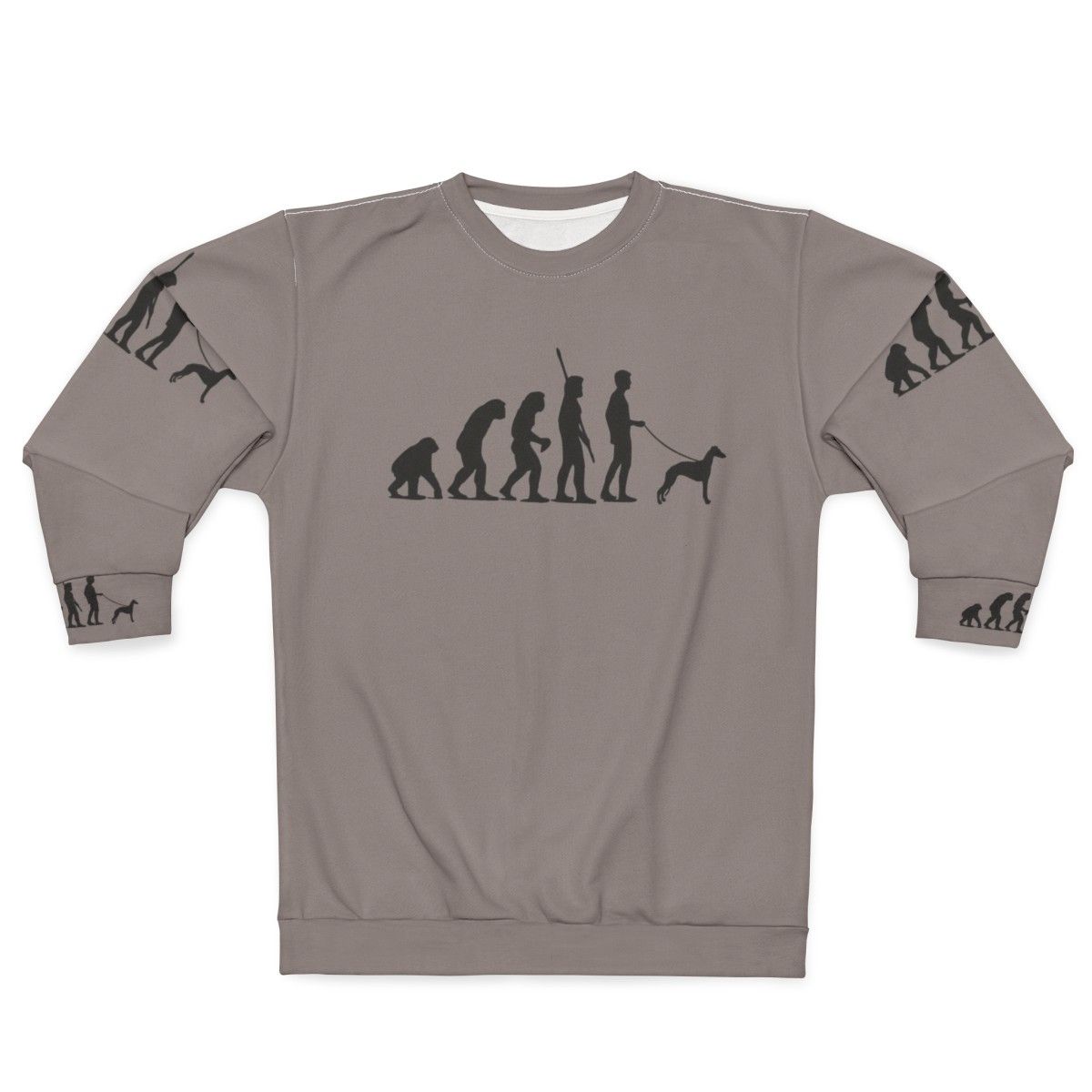 Evolution of Man Sweatshirt for Whippet, Greyhound, and Lurcher Lovers