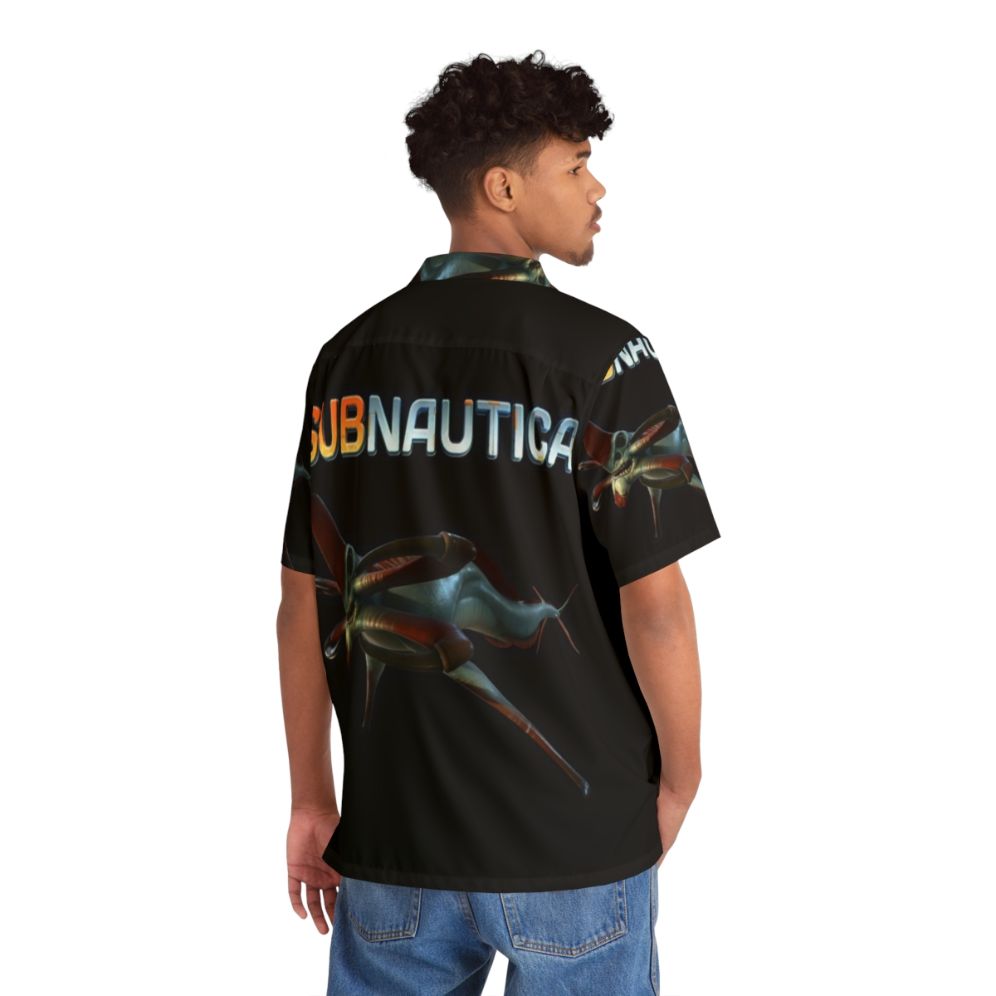 Subnautica Reaper Leviathan Hawaiian Shirt for Sci-Fi Underwater Gamers - People Back