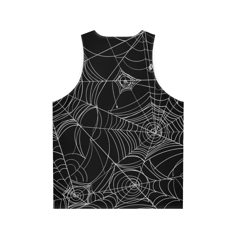 Spooky spider web unisex tank top - Back