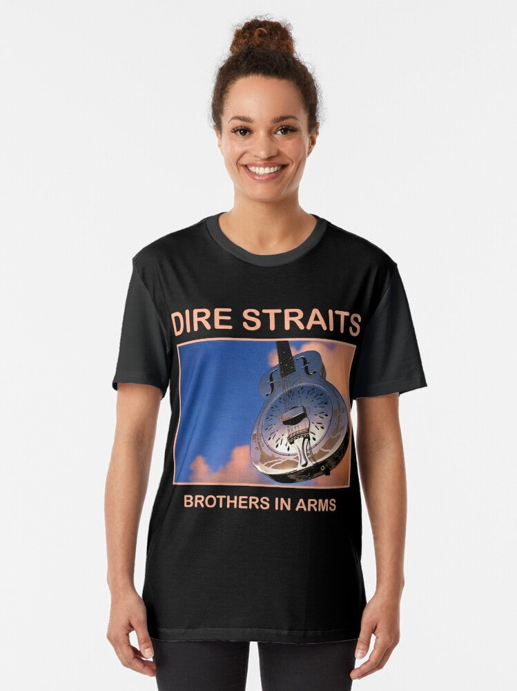 Dire Straits Brothers In Arms Guitar Graphic T-Shirt - Women