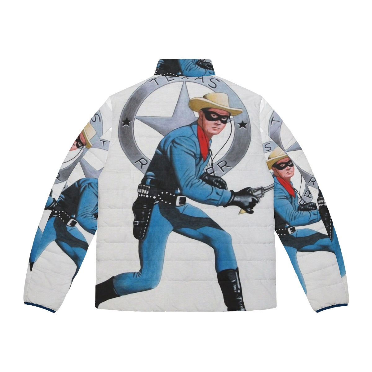 Lone Ranger Clayton Moore superhero puffer jacket - Back