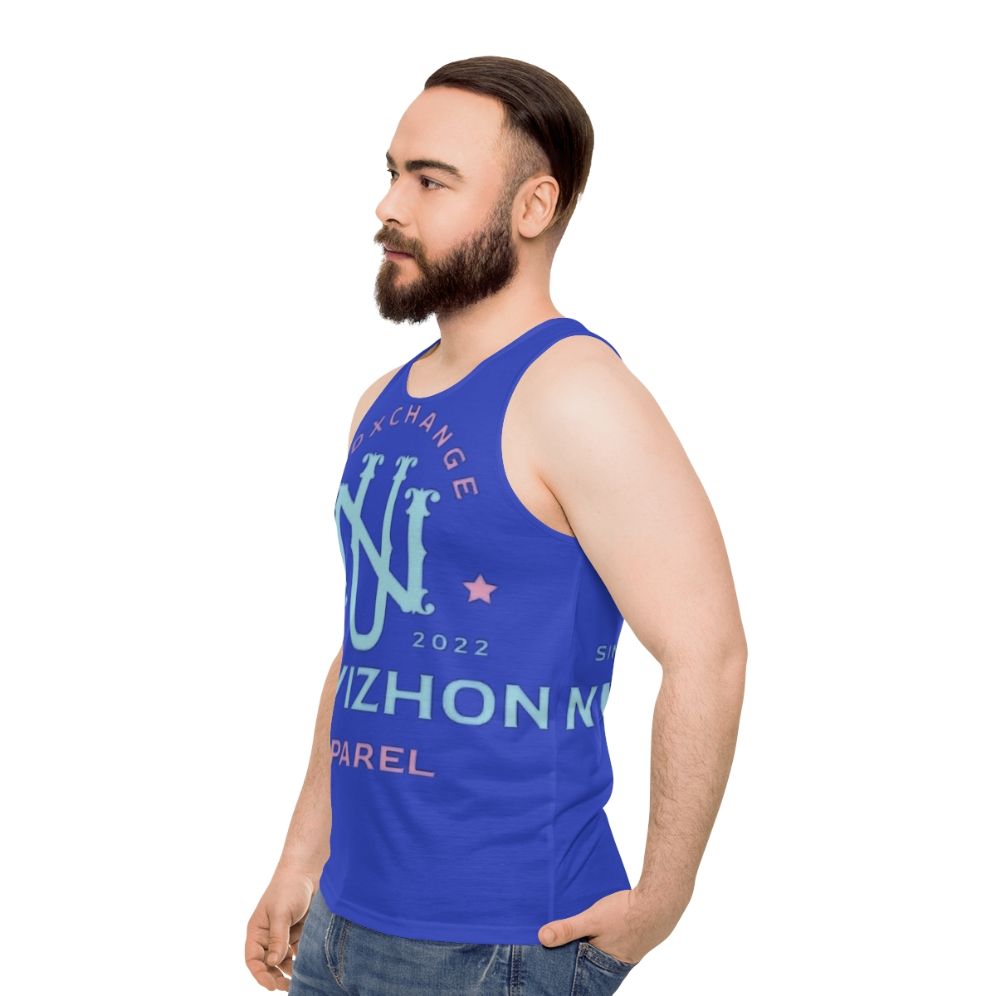 Nu Vizhon unisex tank top for fitness and hobbies - men side