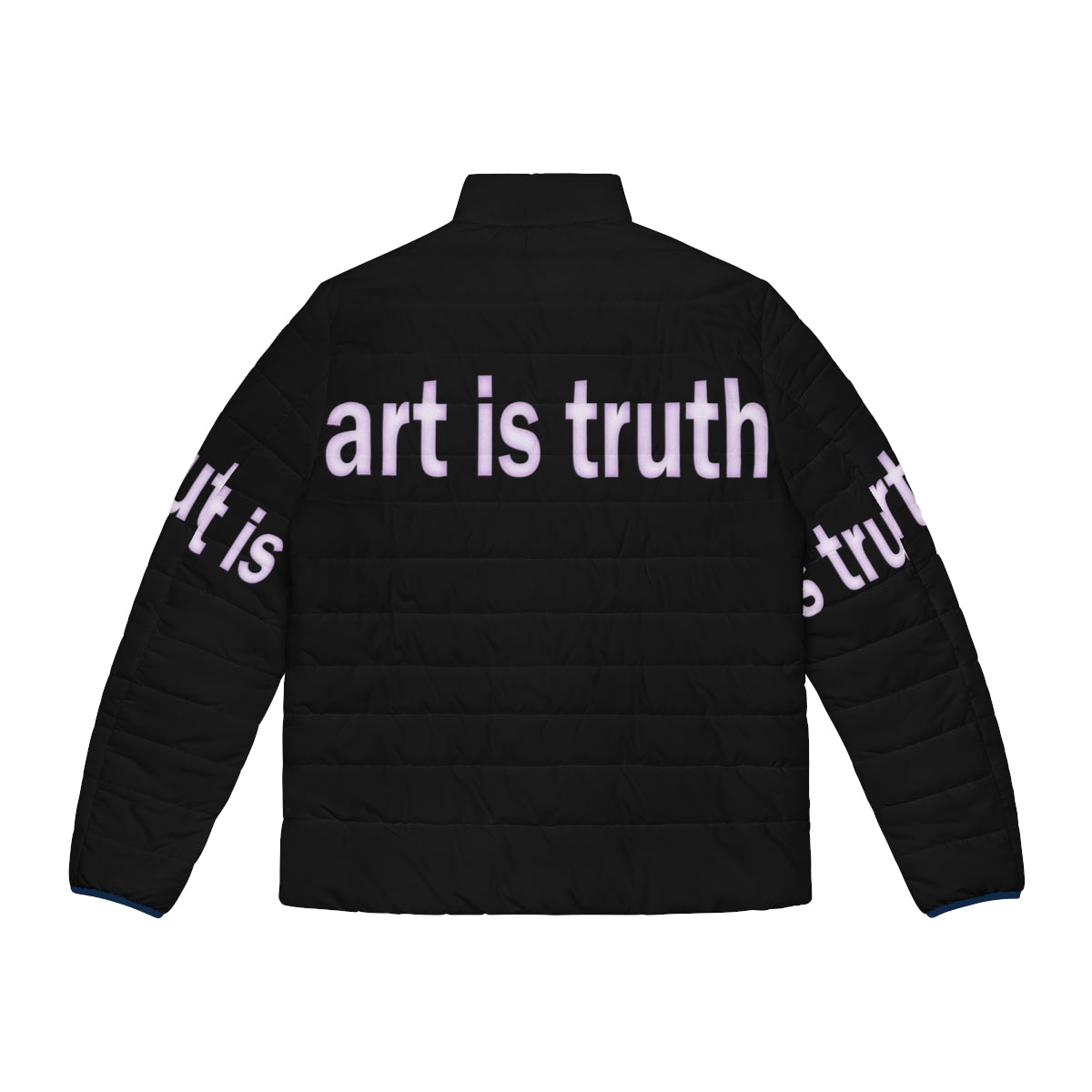 Steven Wilson inspired art is truth puffer jacket - Back