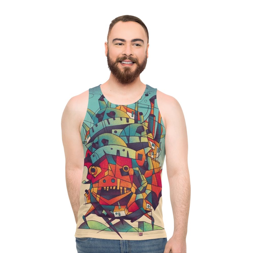 Howl's Moving Castle Anime Inspired Unisex Tank Top - men