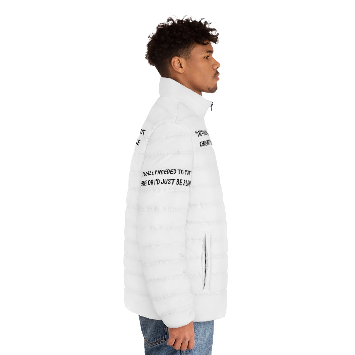 Heartstopper Gang Puffer Jacket with Fan Art and Quotes - men side right