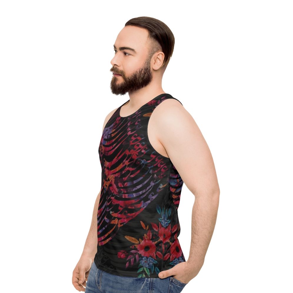 Hafez poem unisex tank top with Persian calligraphy design - men side