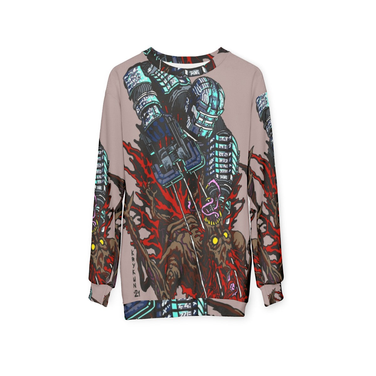 Necro Space Survival Horror Video Game Sweatshirt - hanging