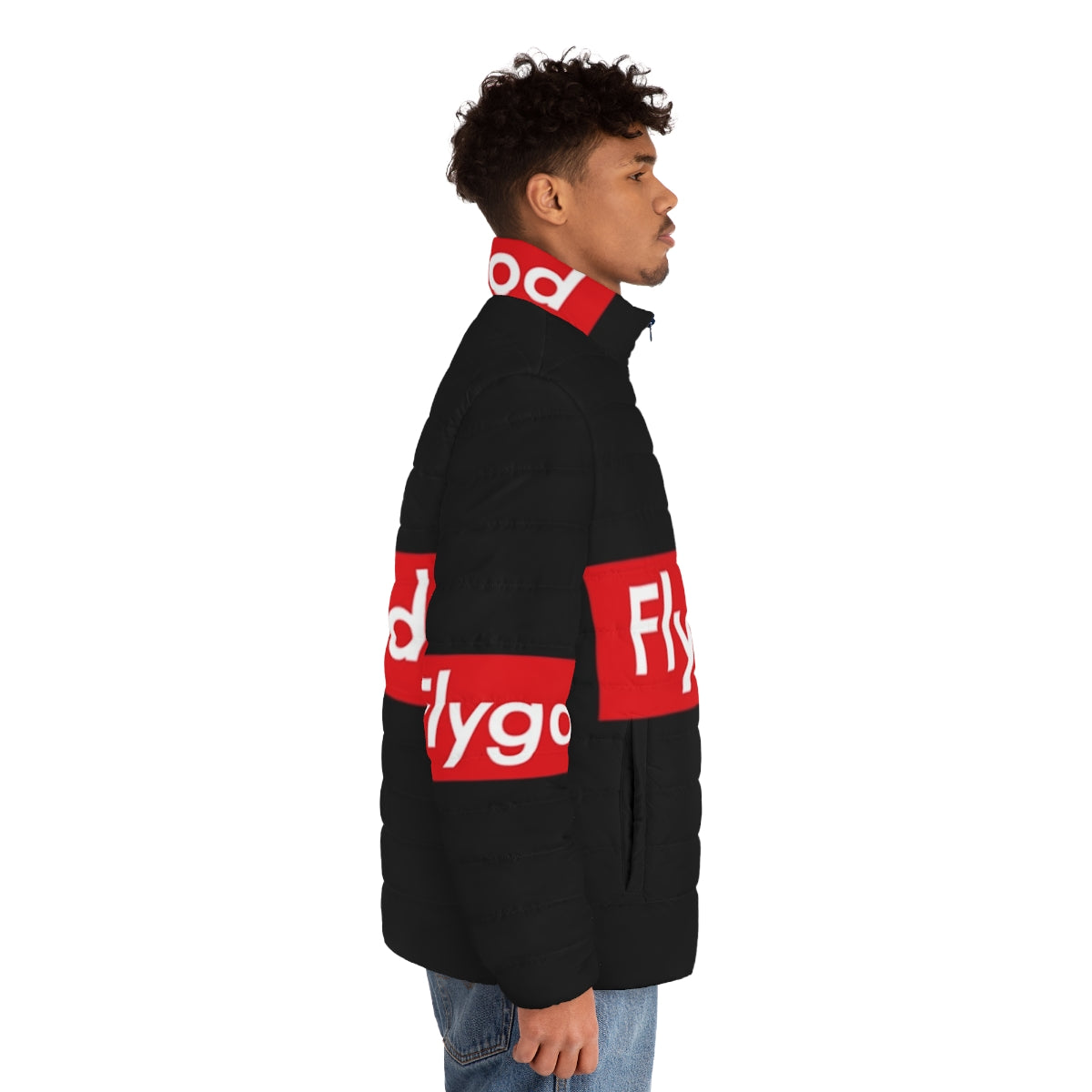 Flygod Westside Gunn Puffer Jacket - Stylish Hip Hop Inspired Streetwear - men side right