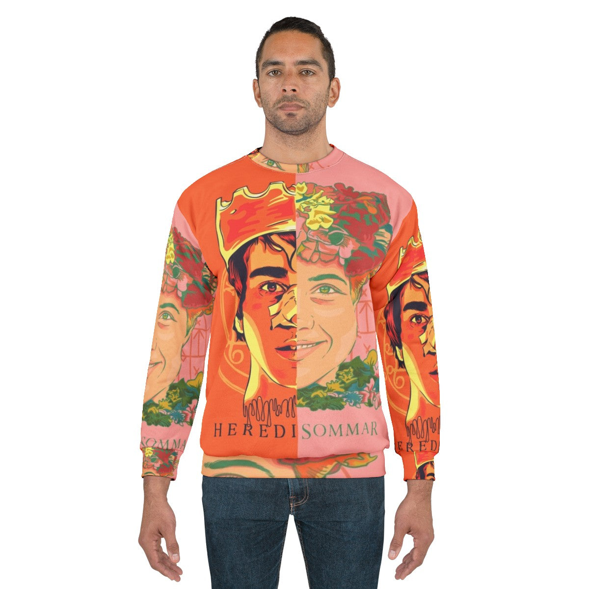 Hereditary and Midsommar inspired sweatshirt featuring horror movie imagery - men