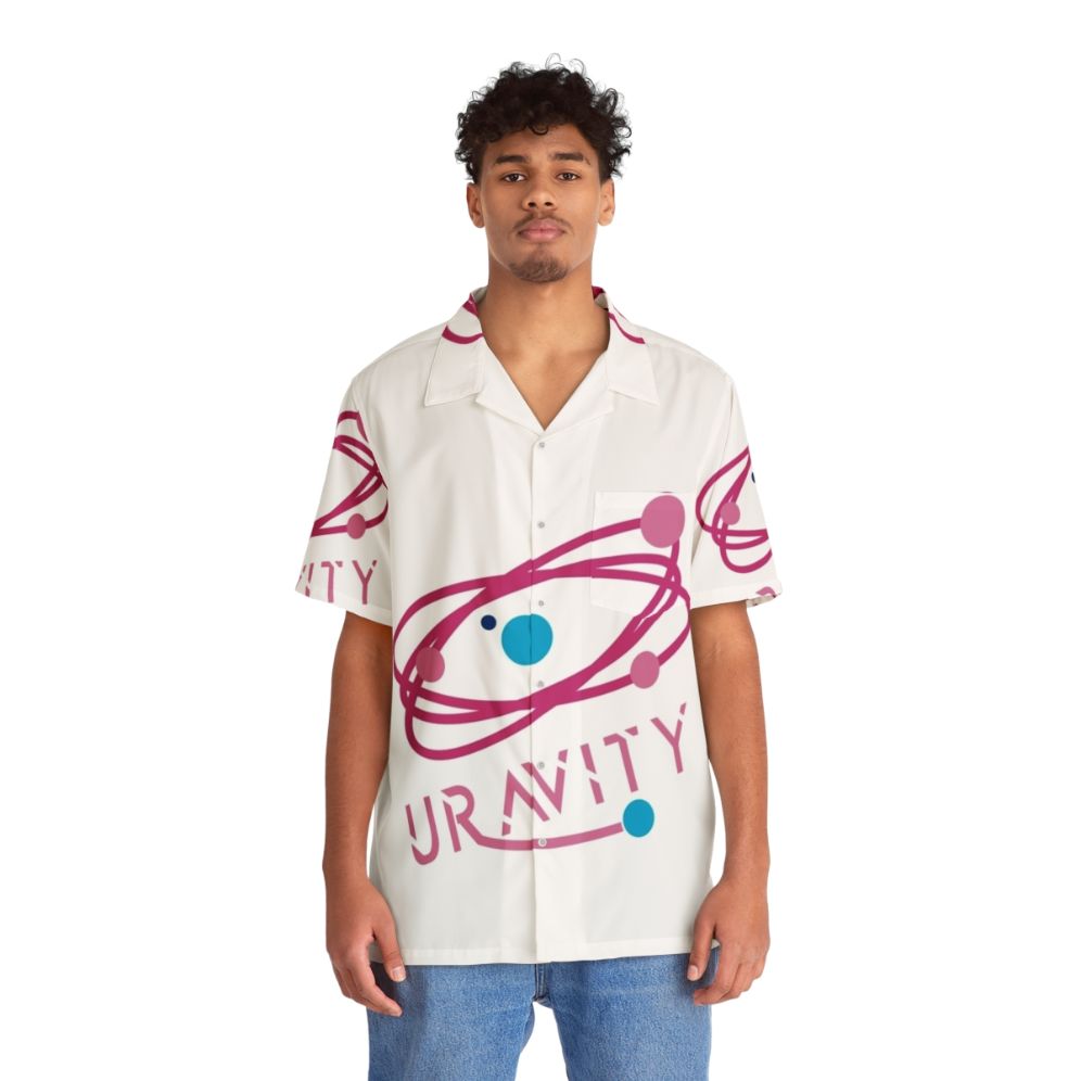 Uravity anime Hawaiian shirt in pink - People Front