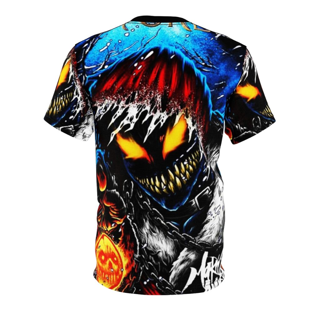 Disturbed band album artwork printed on a high-quality t-shirt for metal music fans - Back