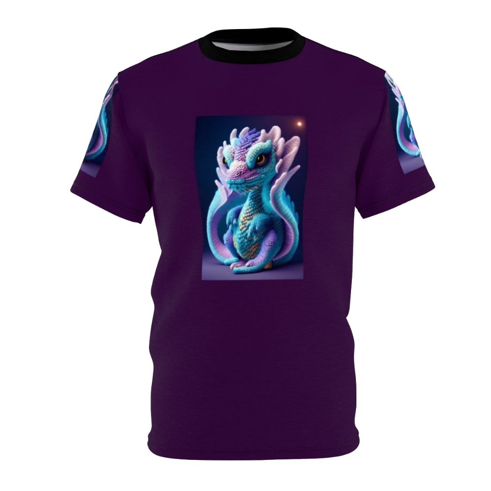 Illustration of a majestic, magical creature in a fantastical, forest setting on a t-shirt