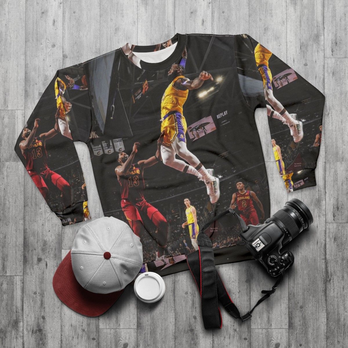 Dunk James High Basketball Sweatshirt - flat lay