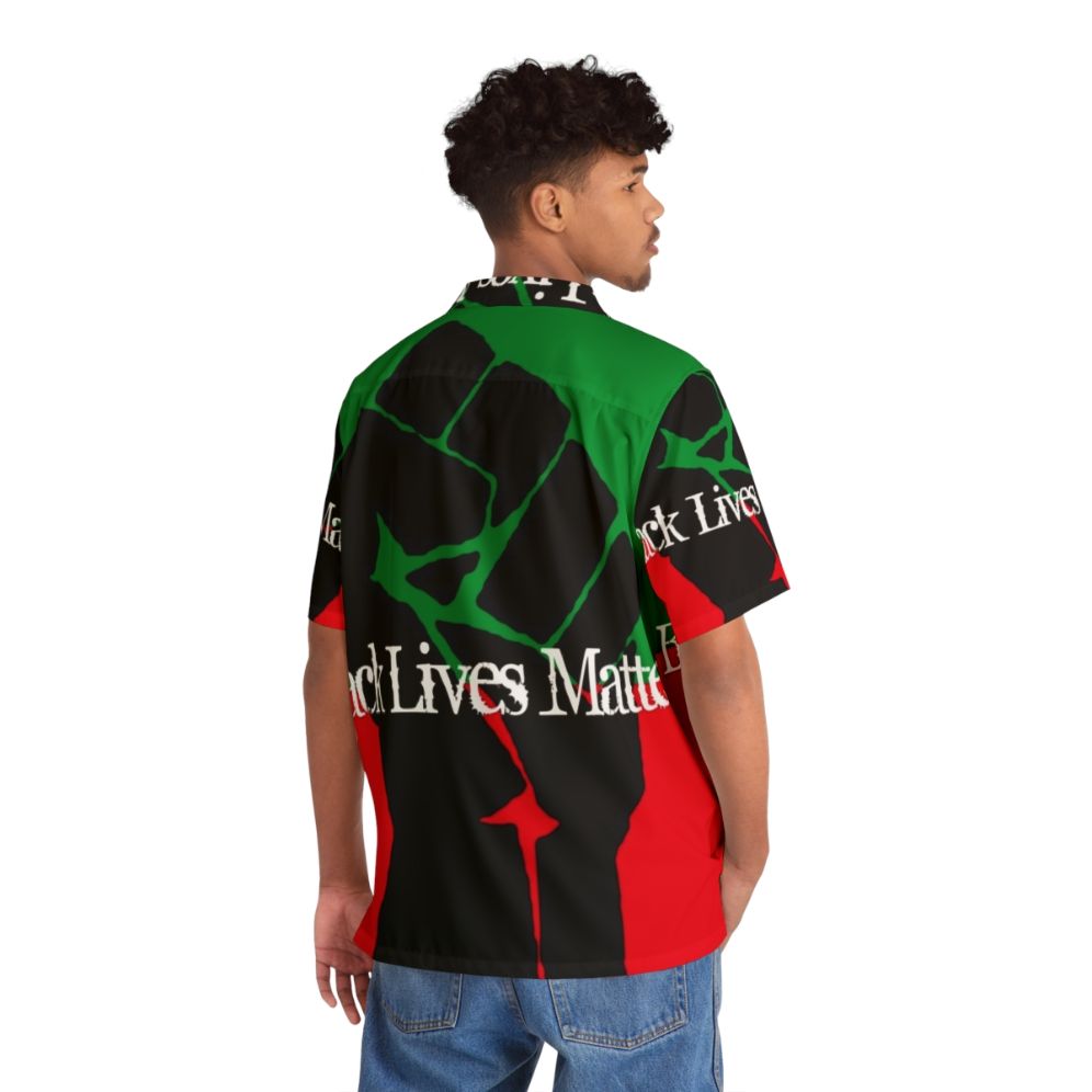 Black Lives Matter Pan African Hawaiian Protest Shirt - People Back