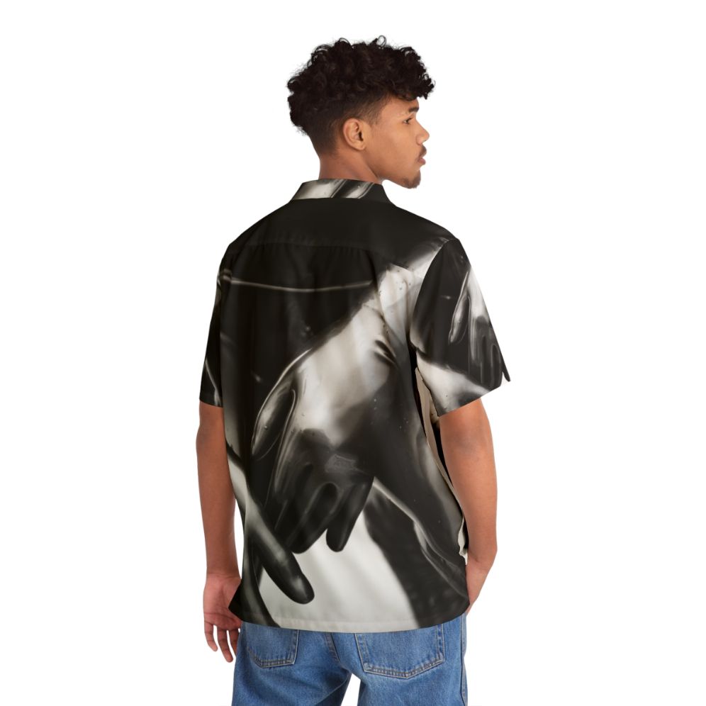 Black and white latex gloves hawaiian shirt - People Back