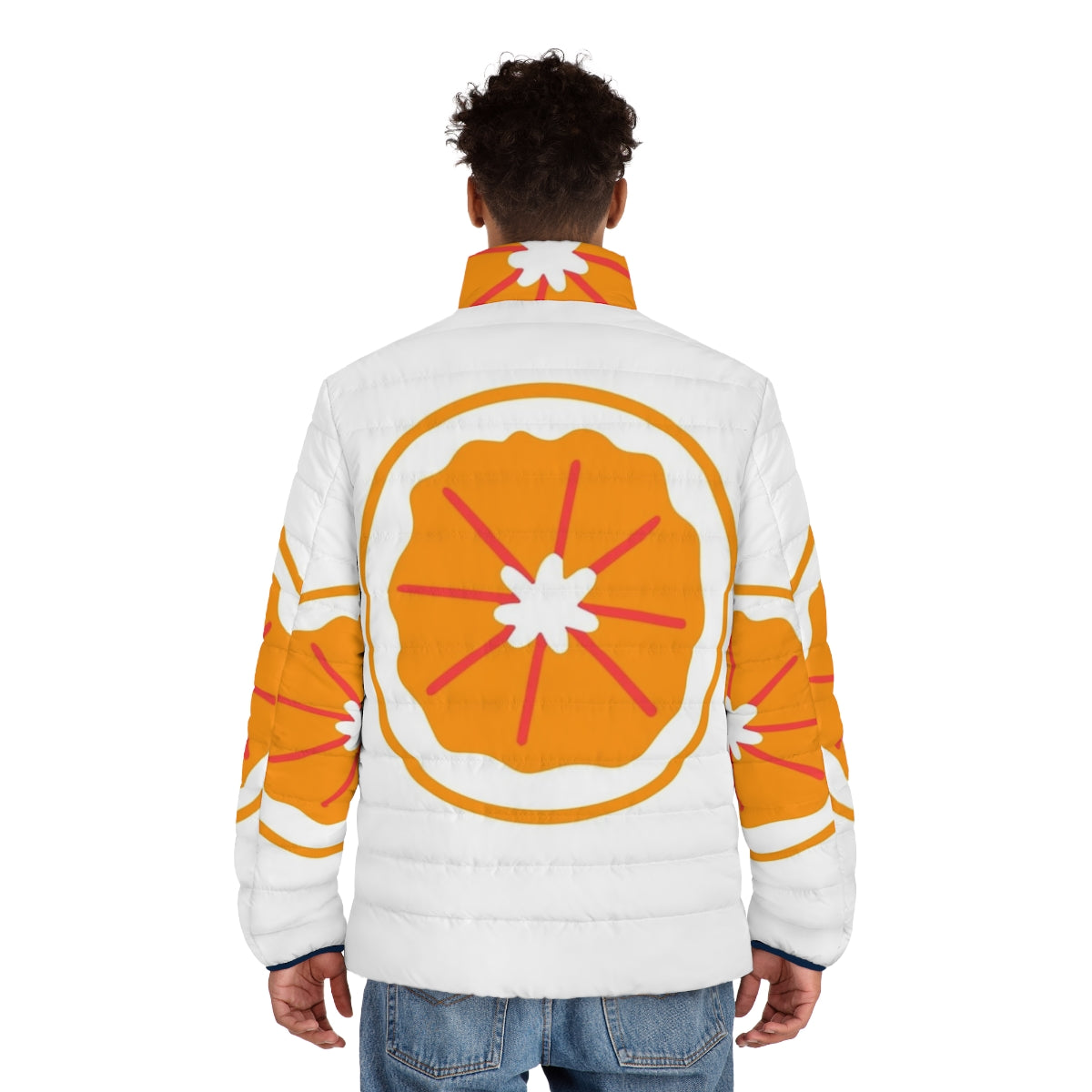 Fruits Puffer Jacket 3 - A stylish hip hop inspired puffer jacket - men back