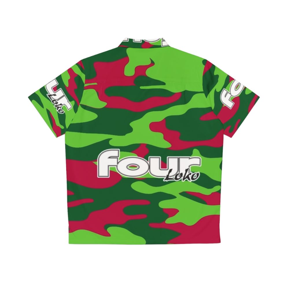 Watermelon Camo 4Loko Hawaiian Shirt - Back