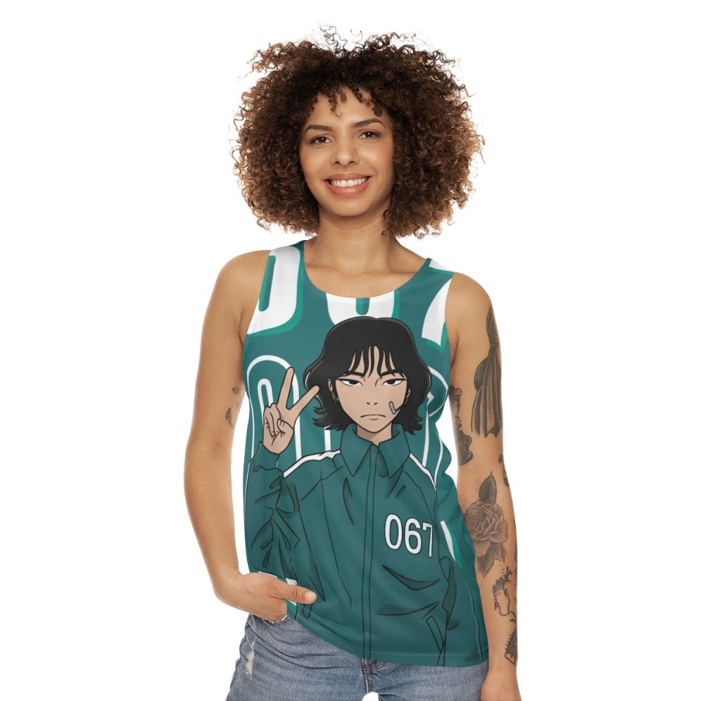 Squid Game Player 067 Kang Sae Byeok Unisex Tank Top - women