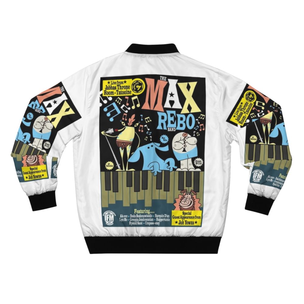 Star Wars Max Rebo Band Bomber Jacket with iconic characters - Back